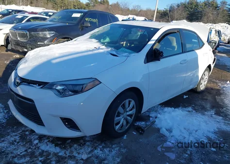 2016 Toyota Corolla Le z USA, uszkodzony, nr VIN 2T1BURHE4GC738580